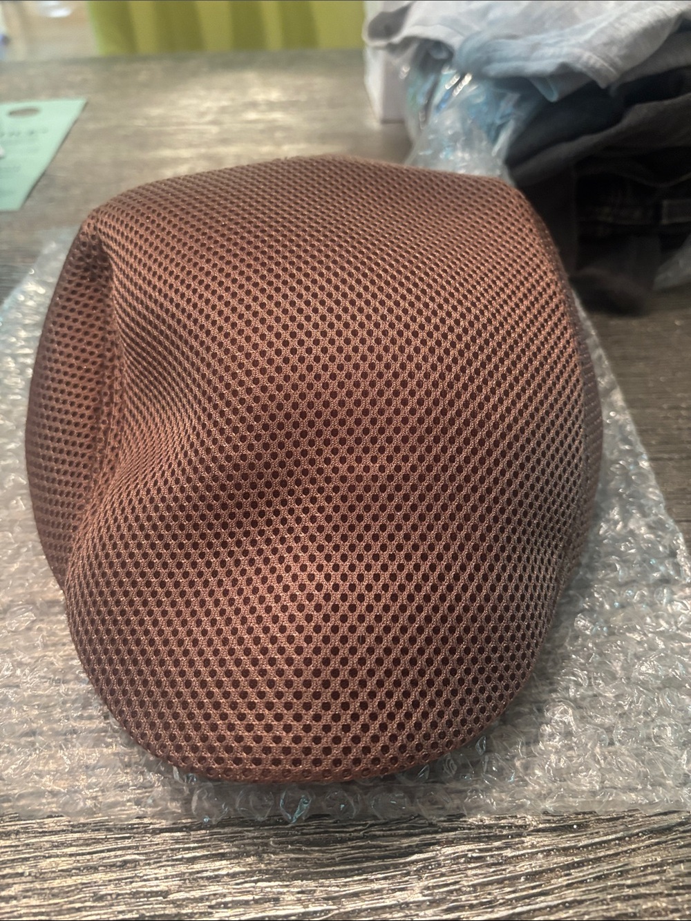 Men's Brown Mesh Flat Cap